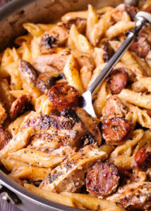 CAJUN CHICKEN AND SAUSAGE PASTA