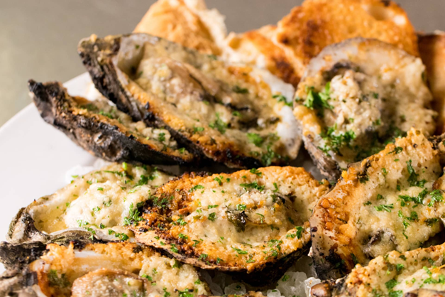 CHARGRILLED CAJUN OYSTERS