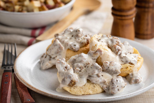 CAJUN BISCUITS & SAUSAGE GRAVY