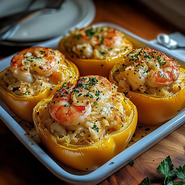 SEAFOOD-STUFFED BELL PEPPERS